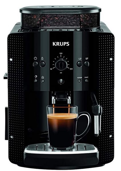Datei:Krups Essential EA8105 Kaffeevollautomat Espresso und Kaffee mit CappucinoPlus- Milchdüse individuell einstellbar Schnelles Aufheizen.jpg